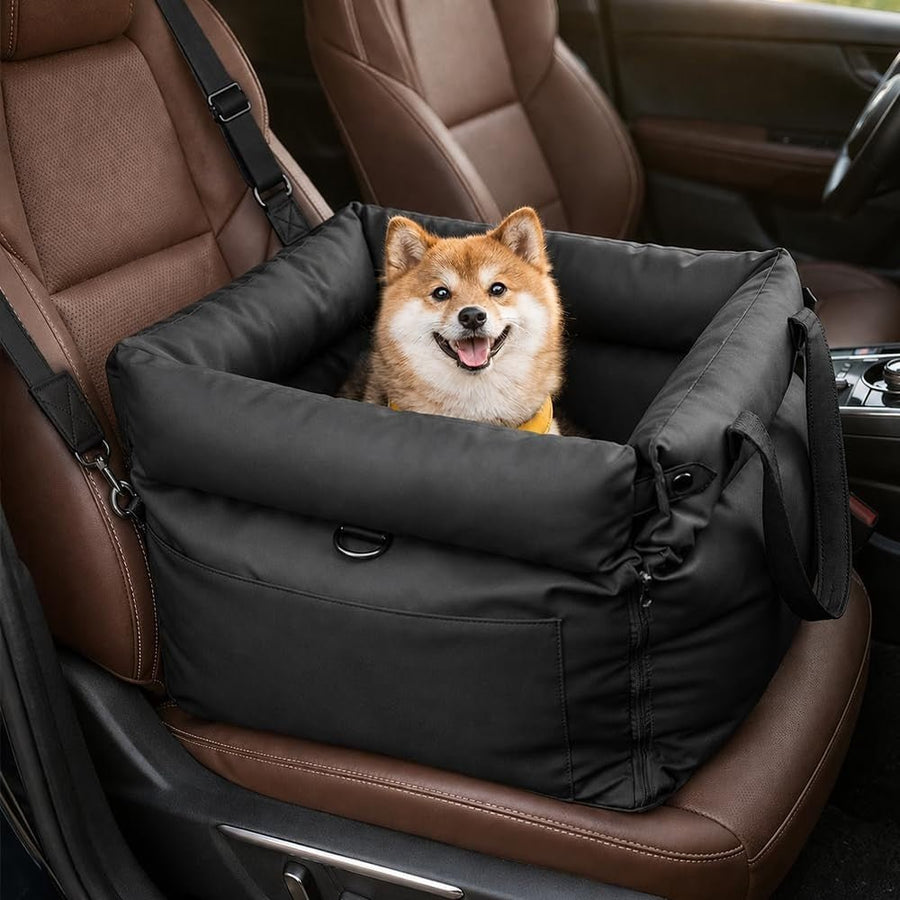 Waterproof Dog Car Seat 3 in 1 Booster Travel Bed Carrier 20kg Black - Kwikley