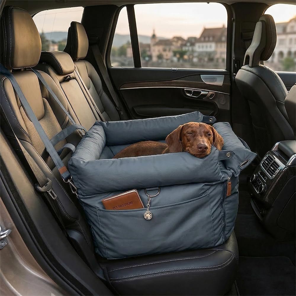 Waterproof Dog Car Seat 3 in 1 Travel Bed Booster Carrier Up to 20kg - Kwikley