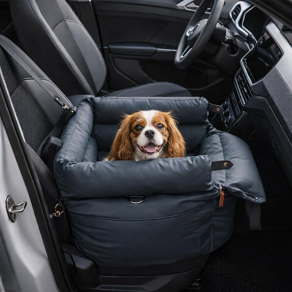 Waterproof Dog Car Seat 3 in 1 Travel Bed Booster Carrier Up to 20kg - Kwikley