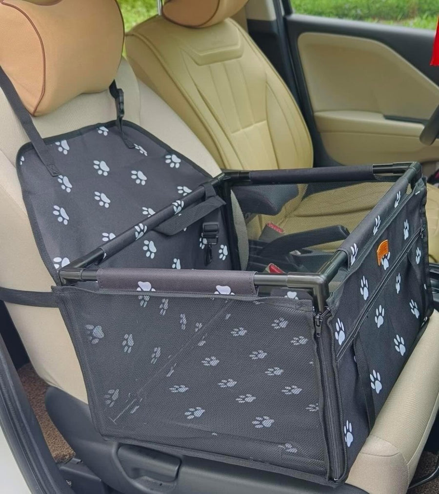 Waterproof Dog Car Seat Booster Travel Carrier Safety Harness Black - Kwikley
