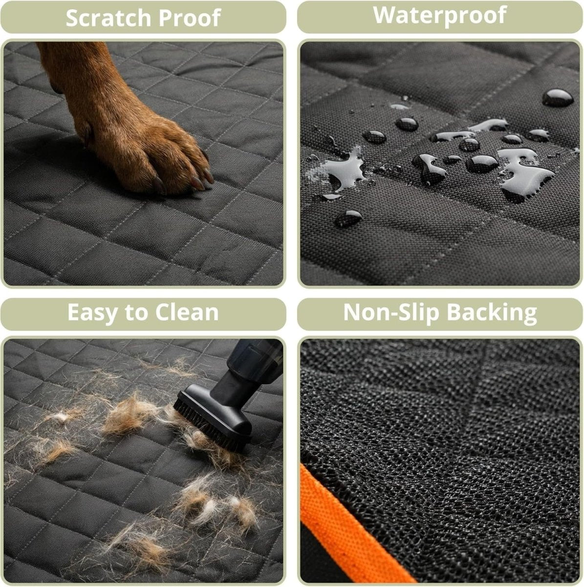 Waterproof Dog Car Seat Cover Hammock Mesh Window 137x147cm - Kwikley