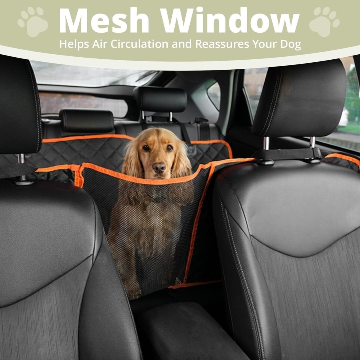 Waterproof Dog Car Seat Cover Hammock Mesh Window 137x147cm - Kwikley