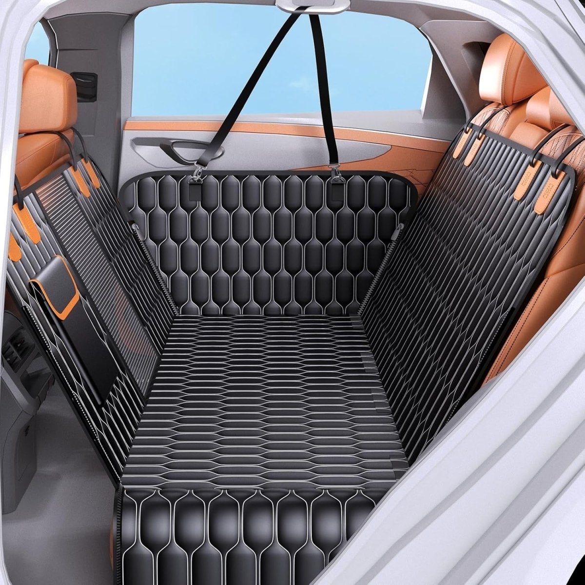Waterproof Dog Car Seat Cover Hammock Mesh Window Non Slip 147x135cm - Kwikley