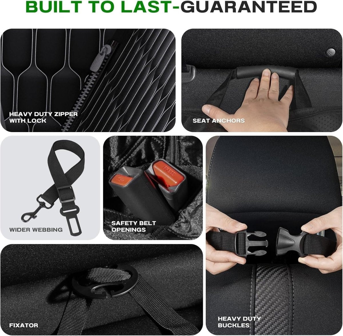 Waterproof Dog Car Seat Cover Hammock Mesh Window Non Slip 147x135cm - Kwikley