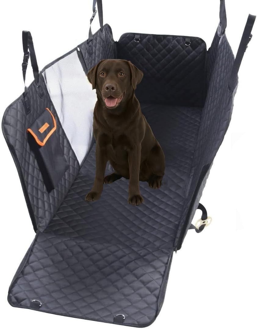 Waterproof Dog Car Seat Cover Hammock Mesh Window Side Flaps - Kwikley