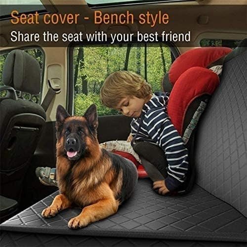 Waterproof Dog Car Seat Cover Hammock Rear Protector Isofix Fit - Kwikley