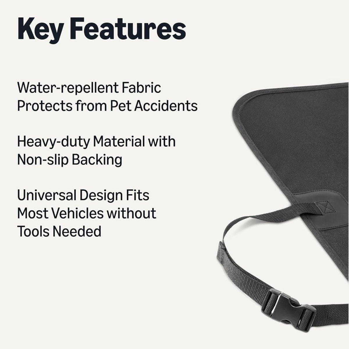 Waterproof Dog Car Seat Cover Heavy Duty Non Slip Rear Seat Protector - Kwikley