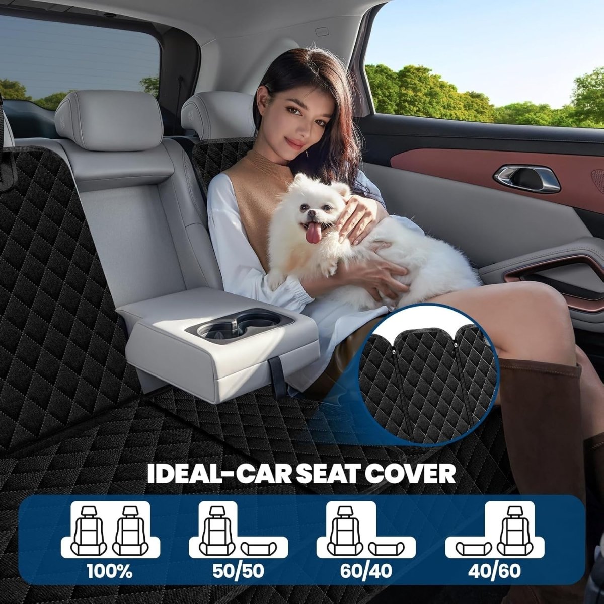 Waterproof Dog Car Seat Cover Non Slip Back Seat Protector SUV Cars - Kwikley