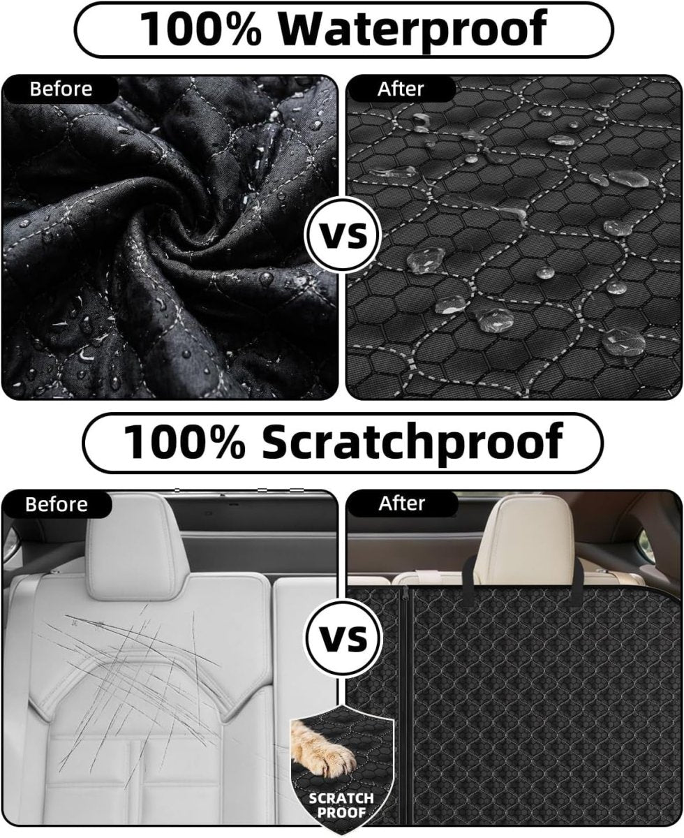 Waterproof Dog Car Seat Cover Rear Bench Protector Non Slip Universal - Kwikley