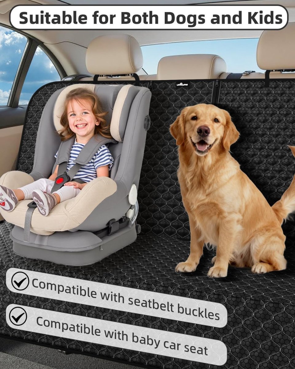 Waterproof Dog Car Seat Cover Rear Bench Protector Non Slip Universal - Kwikley