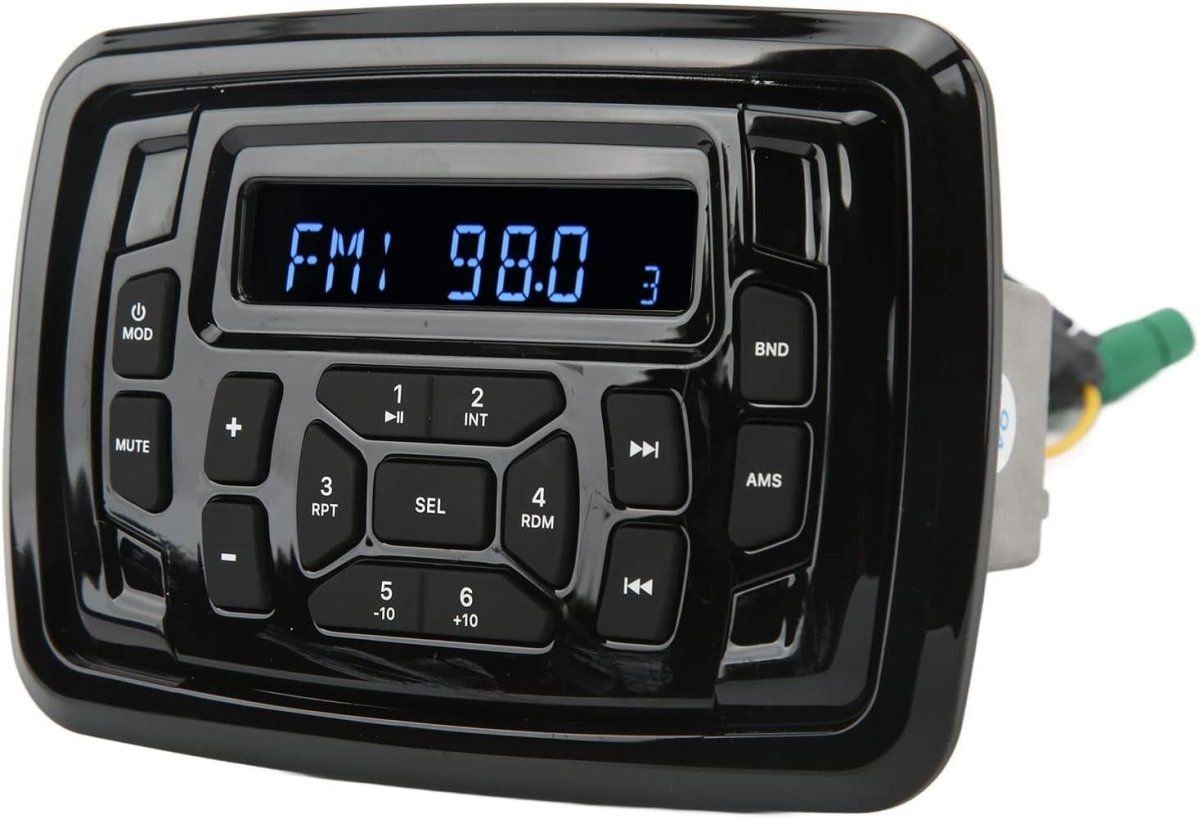 Waterproof Marine Bluetooth Car Stereo Receiver w/ AM/FM & MP3 Player - Kwikley