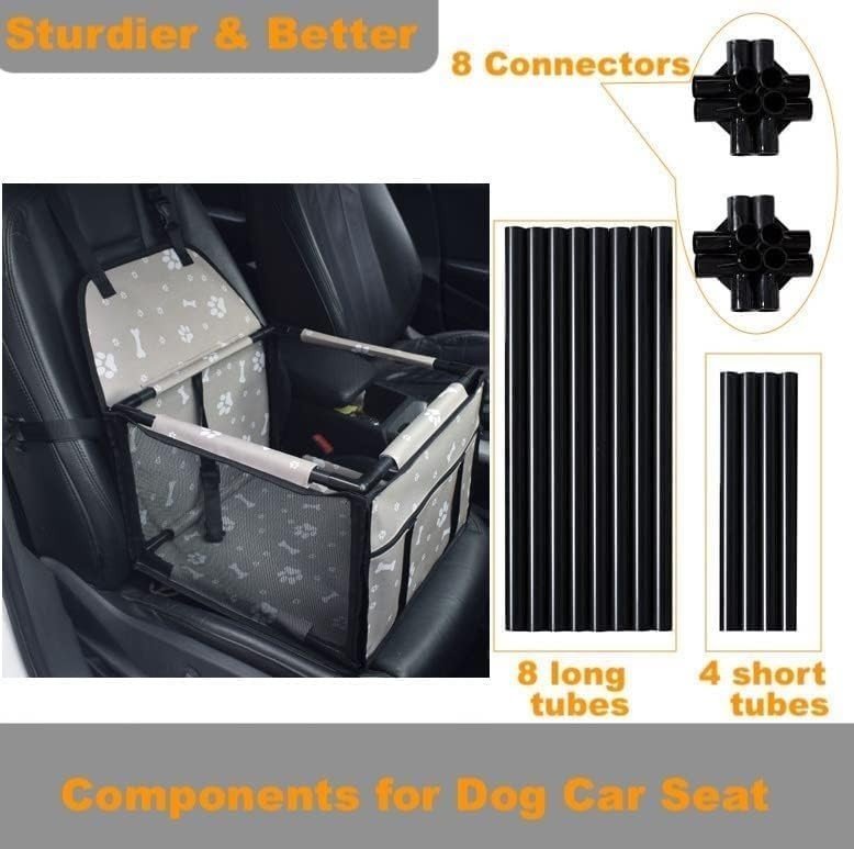 Waterproof Pet Car Seat Booster Carrier Travel Bed Safety Harness Grey - Kwikley