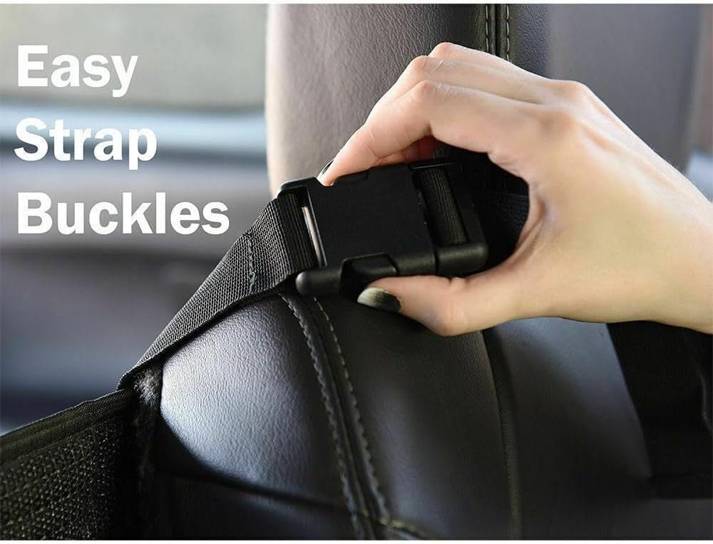 Waterproof Quilted Rear Car Seat Cover Pet Dog Protector Non Slip Black - Kwikley