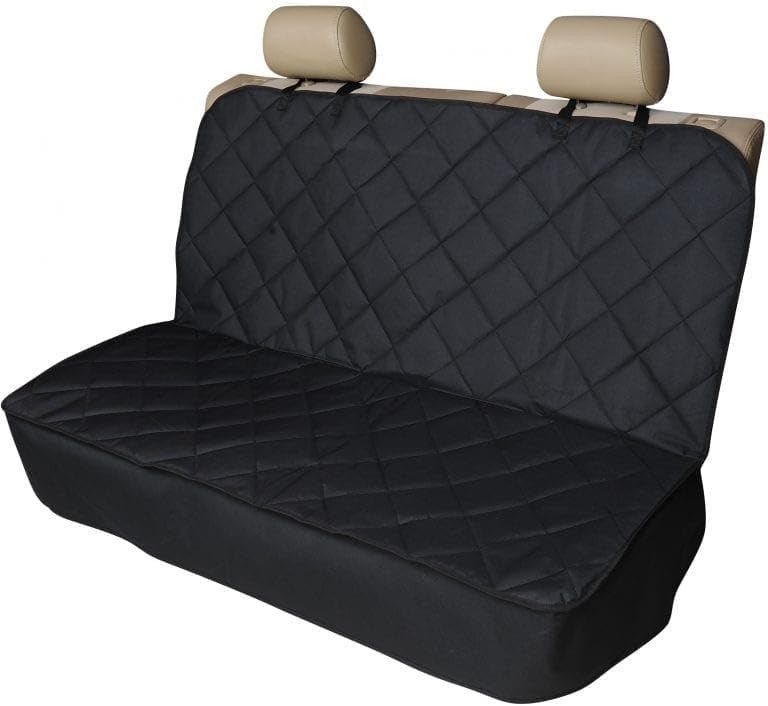 Waterproof Quilted Rear Car Seat Cover Pet Dog Protector Non Slip Black - Kwikley