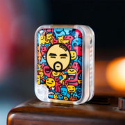 White Clicky Mechanical Fidget Slider Custom Panels Stress Relief - Kwikley