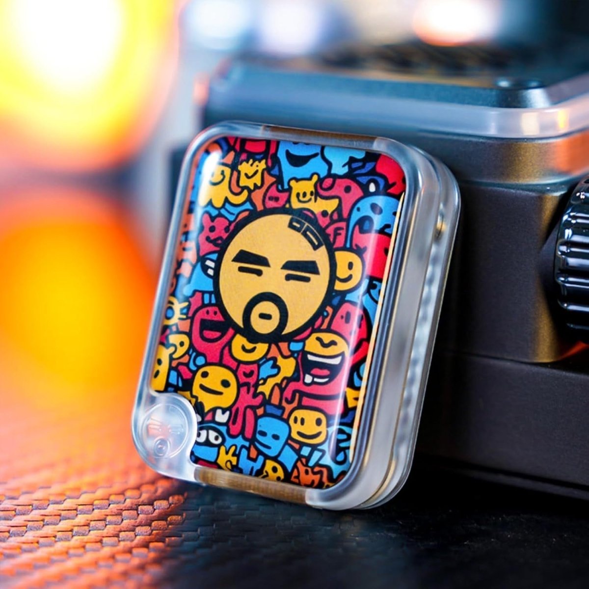 White Clicky Mechanical Fidget Slider Custom Panels Stress Relief - Kwikley