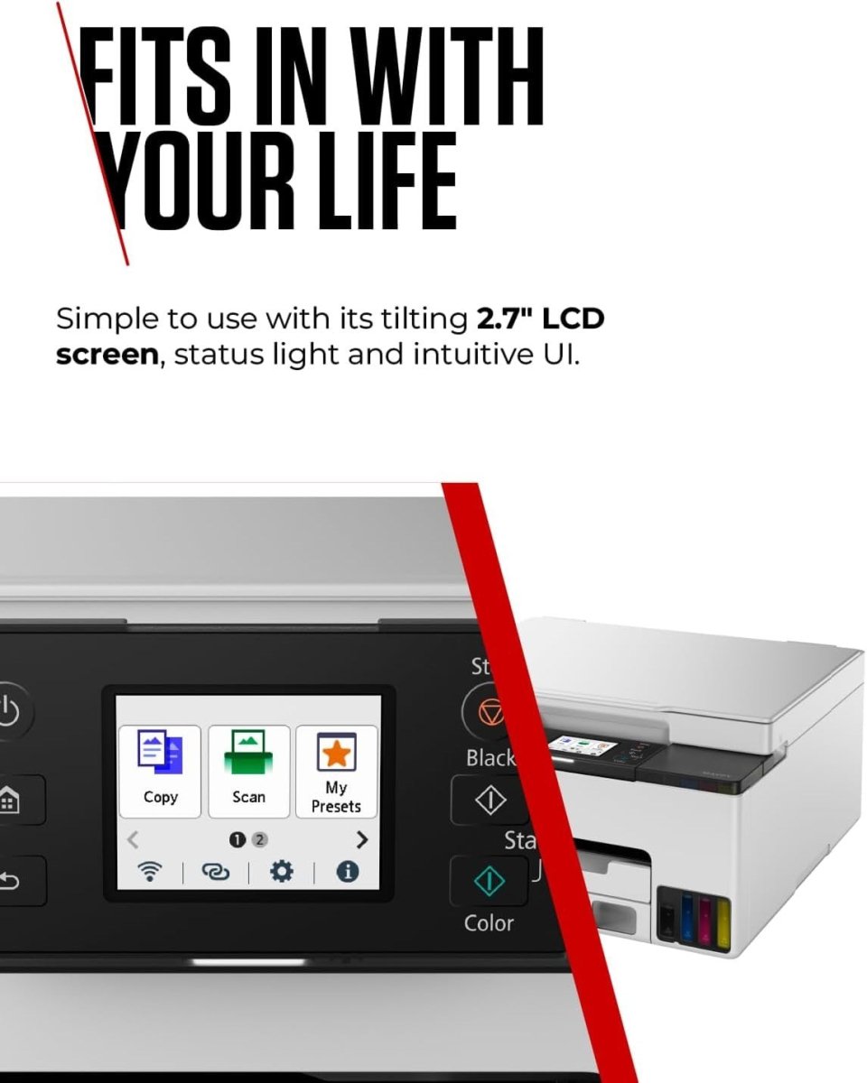 White GX2050 4 - in - 1 Colour Inkjet Printer WiFi Ethernet A4 MegaTank - Kwikley