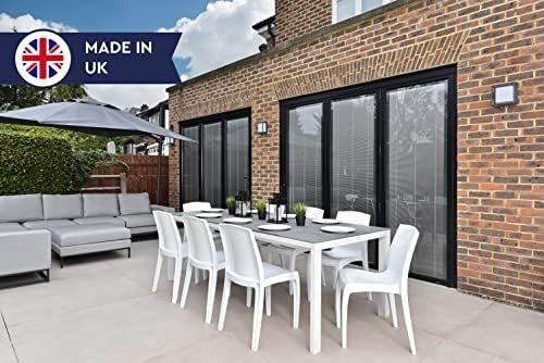 White Stackable Plastic Chair Durable Ergonomic Indoor Outdoor Seating - Kwikley