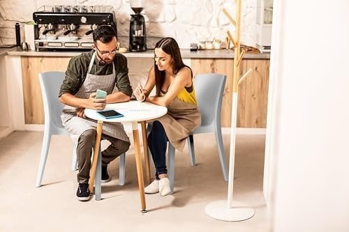 White Stackable Plastic Chair Durable Ergonomic Indoor Outdoor Seating - Kwikley