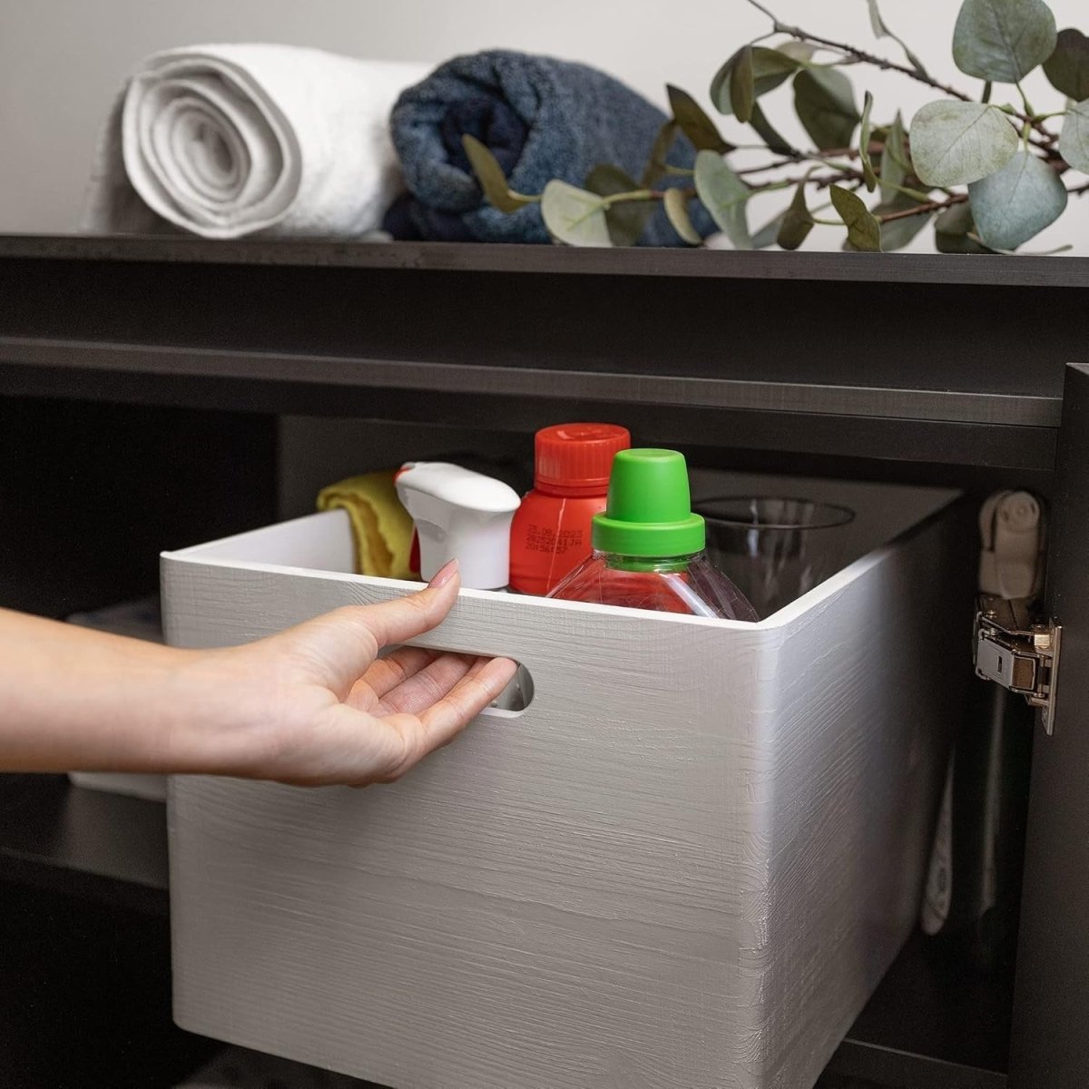 White Wooden Storage Box with Lid 39x29x23cm Organizer for Home & Gifts - Kwikley