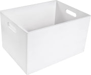 White Wooden Storage Box with Lid 39x29x23cm Organizer for Home & Gifts - Kwikley