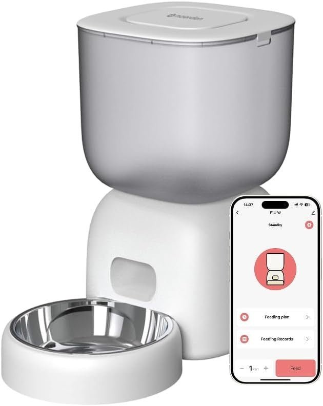 WiFi Smart Pet Feeder 3L Automatic Cat Dog Food Dispenser App Control - Kwikley