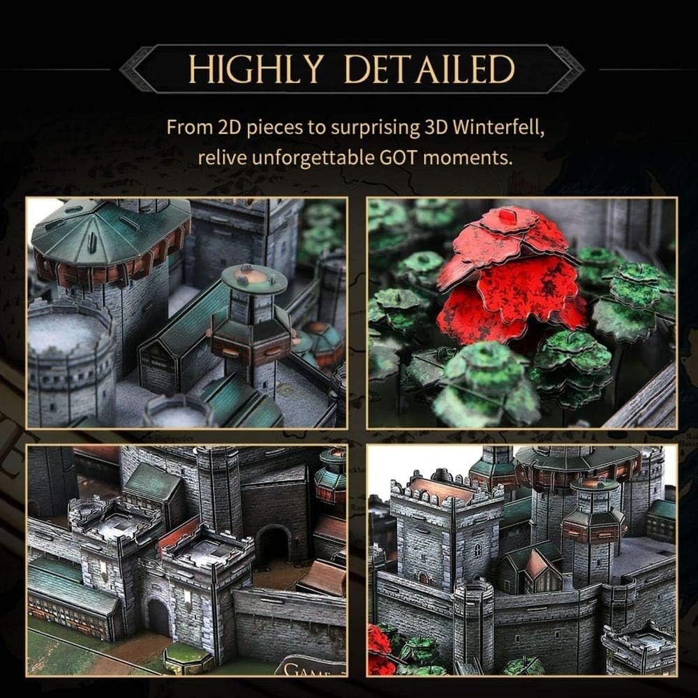 Winterfell 3D Puzzle Fantasy Castle Model Kit 430 Piece Collectible - Kwikley
