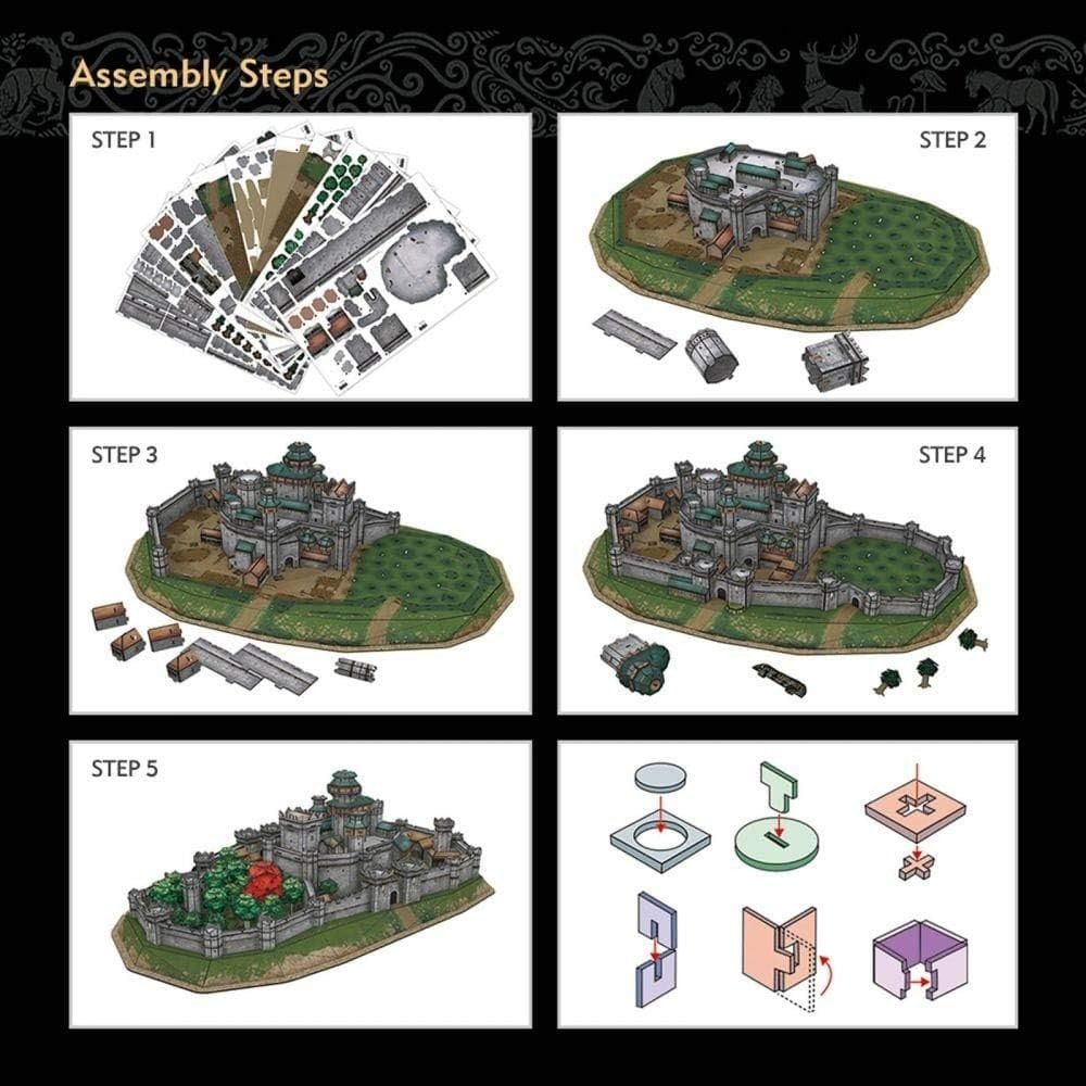 Winterfell 3D Puzzle Fantasy Castle Model Kit 430 Piece Collectible - Kwikley