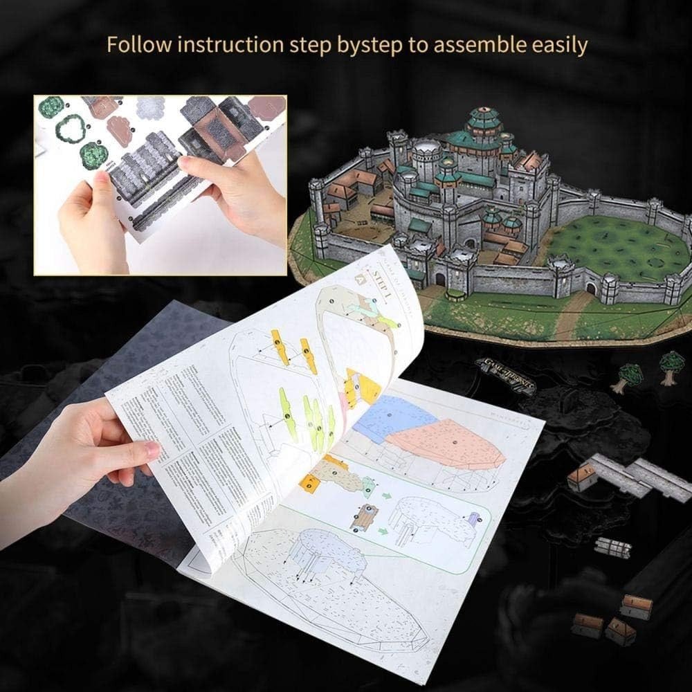 Winterfell 3D Puzzle Fantasy Castle Model Kit 430 Piece Collectible - Kwikley