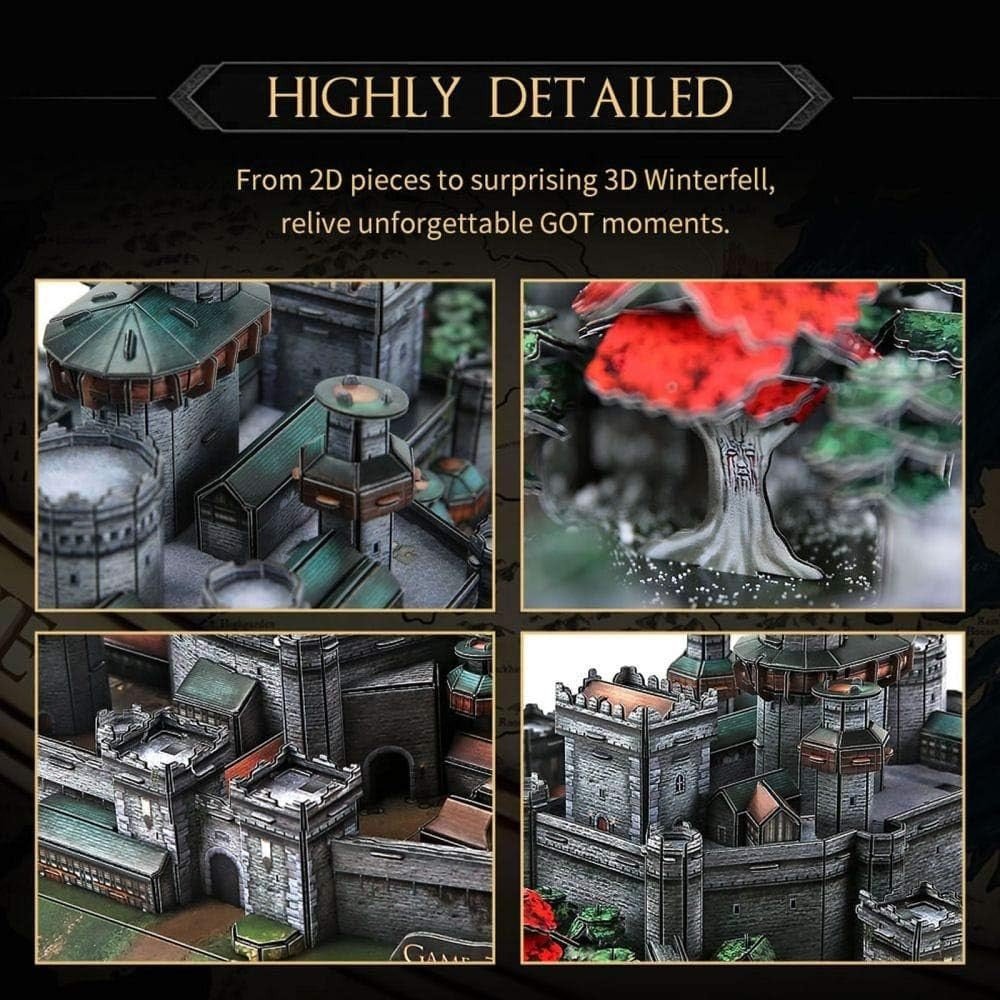 Winterfell 3D Puzzle Fantasy Castle Model Kit 430 Piece Collectible - Kwikley