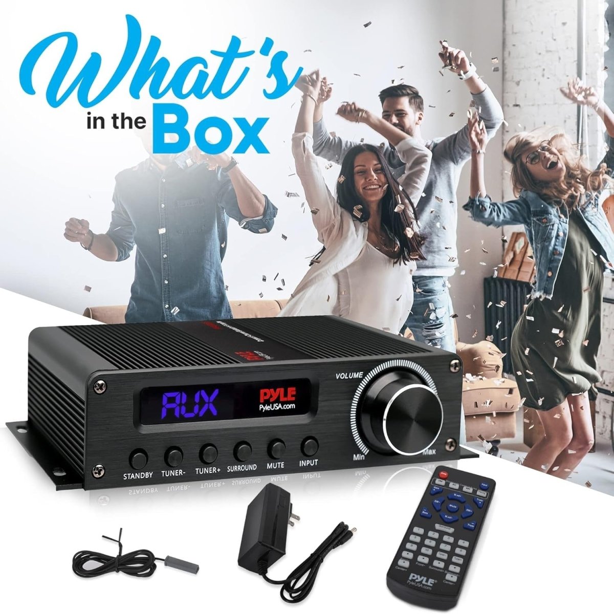 Wireless Bluetooth 5.1 Home Audio Amplifier 100W HDMI AUX - Kwikley