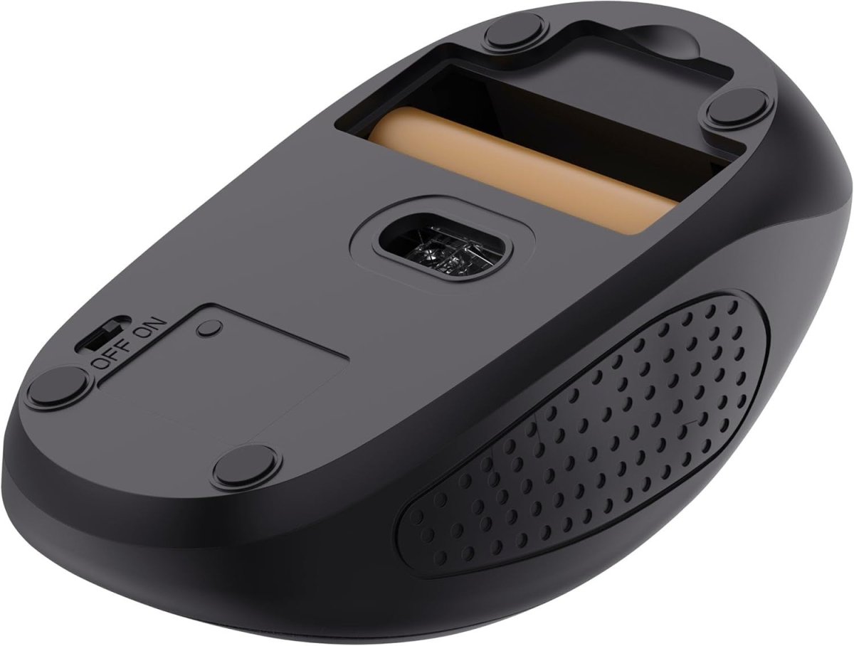 Wireless Bluetooth Mouse 1600 DPI Compact Silent PC Mac Black - Kwikley