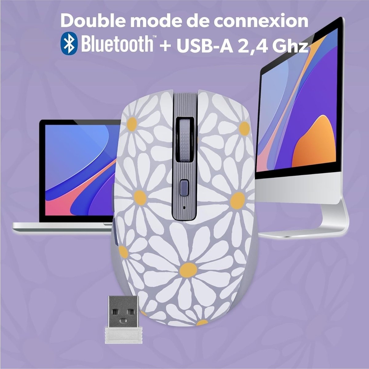 Wireless Bluetooth Mouse 1600 DPI Rechargeable 6 Button - Kwikley