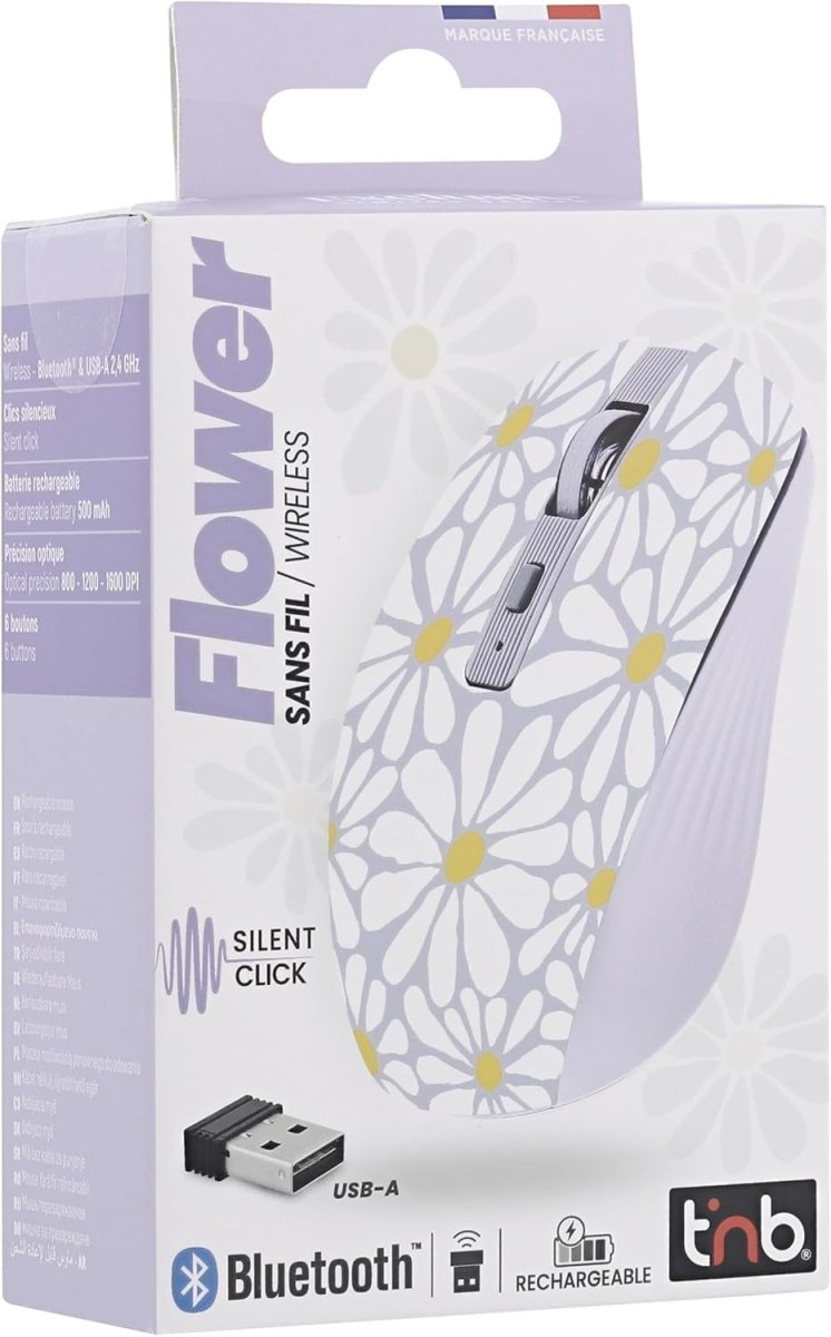 Wireless Bluetooth Mouse 1600 DPI Rechargeable 6 Button - Kwikley
