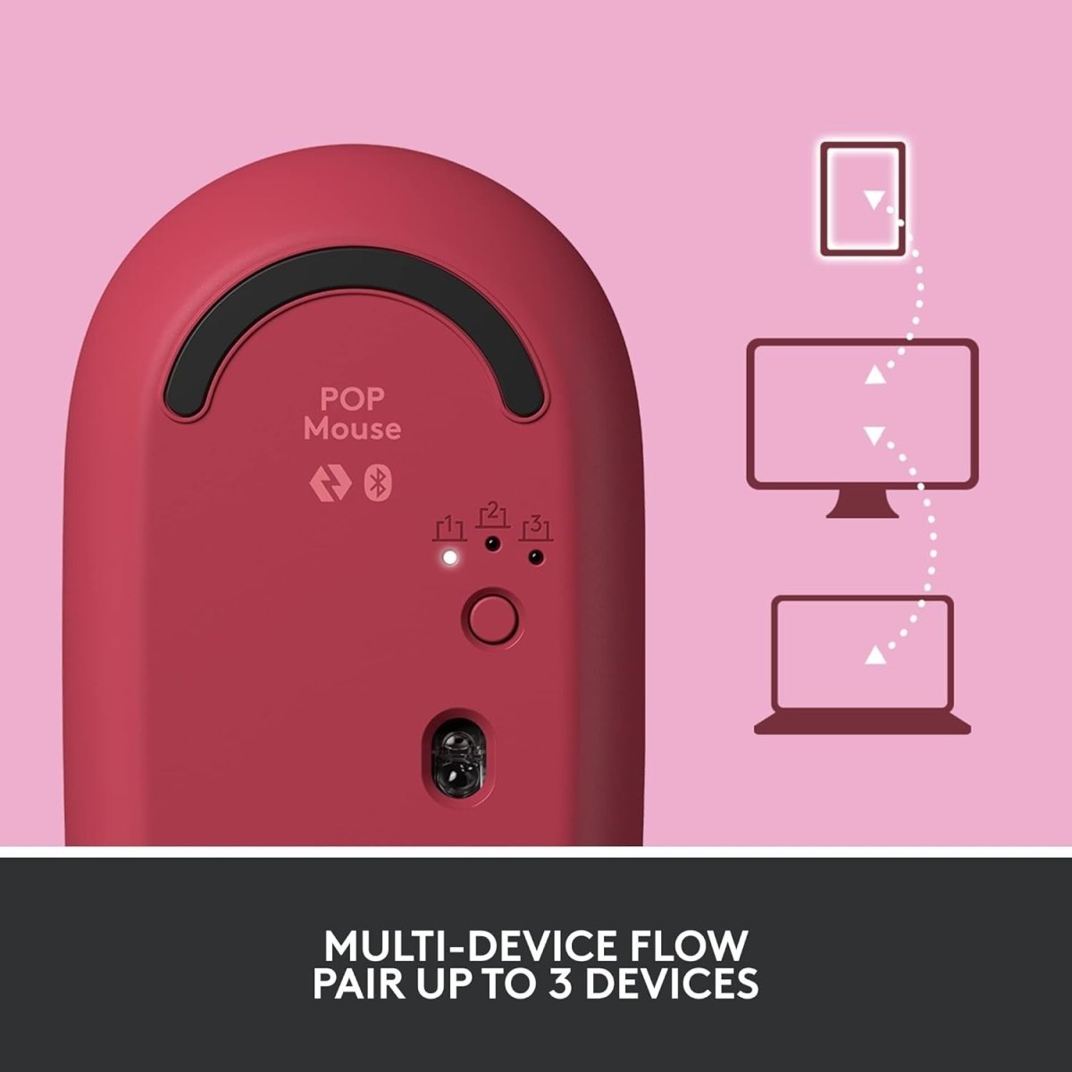 Wireless Bluetooth Mouse Silent Compact Multi Device 24M Battery - Kwikley