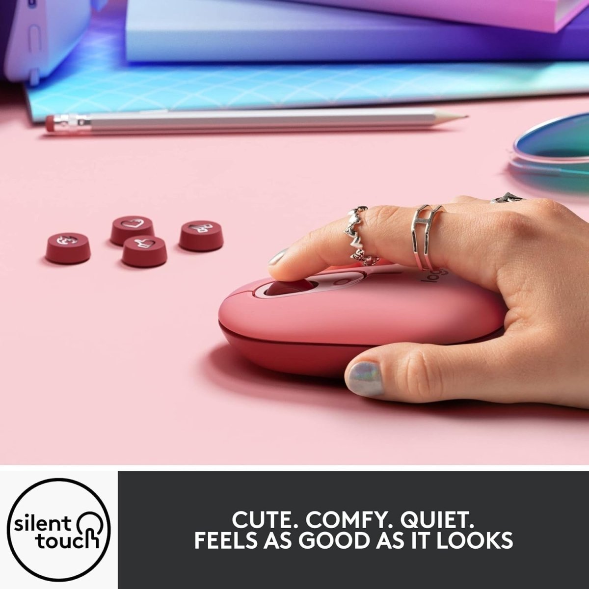 Wireless Bluetooth Mouse Silent Compact Multi Device 24M Battery - Kwikley