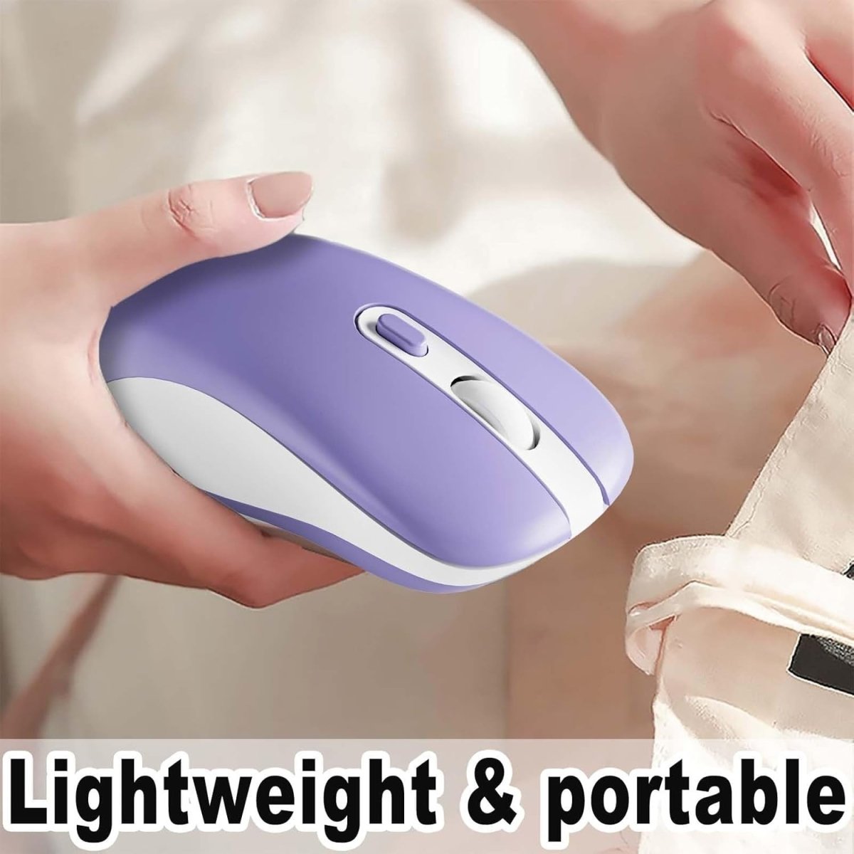 Wireless Bluetooth Mouse Silent Rechargeable 1600DPI 6 Button USB - Kwikley