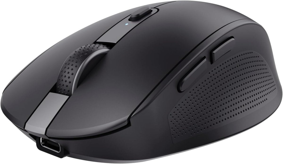 Wireless Bluetooth Silent Mouse Rechargeable Multi Device Black - Kwikley