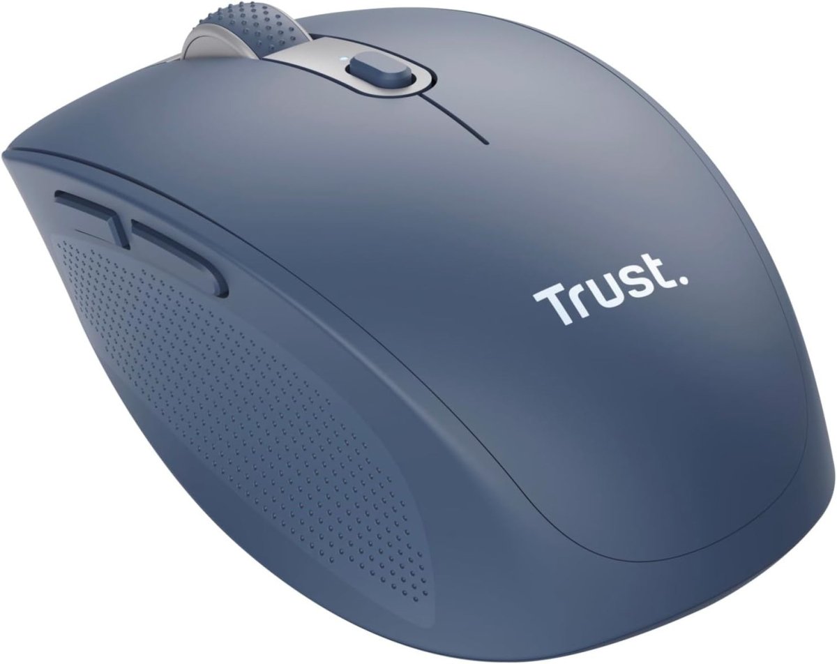 Wireless Bluetooth Silent Mouse Rechargeable Multi Device Blue - Kwikley