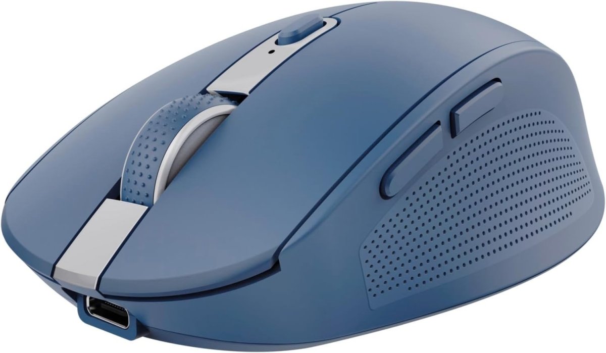 Wireless Bluetooth Silent Mouse Rechargeable Multi Device Blue - Kwikley