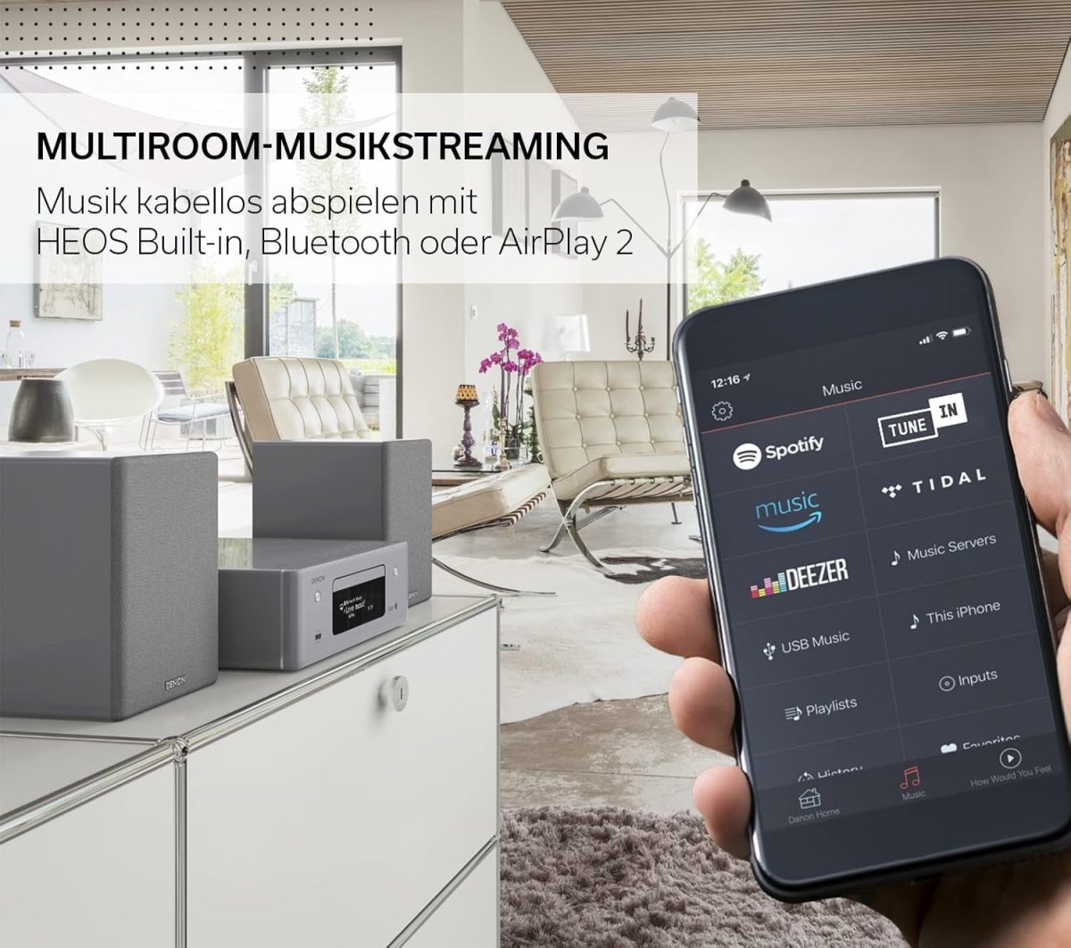 Wireless CD HiFi Stereo System Bluetooth WiFi AirPlay USB Alexa Ready - Kwikley