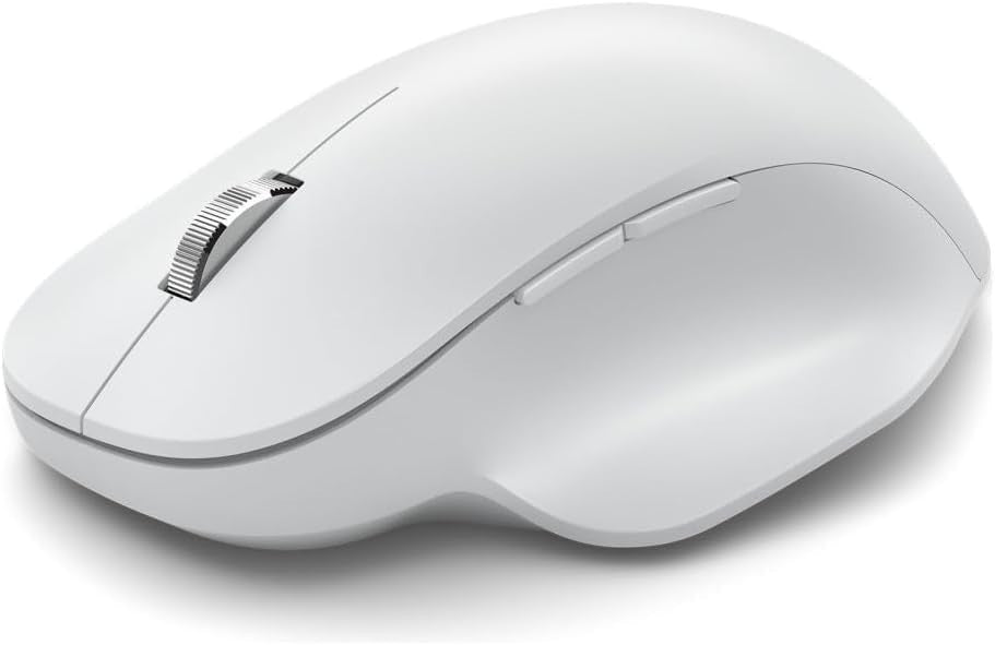 Wireless Ergonomic Bluetooth Mouse White Silent PC Mac 3 Device - Kwikley