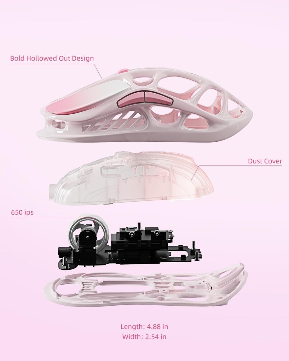 Wireless Gaming Mouse 26000 DPI Magnesium Alloy 2.4G Bluetooth - Kwikley