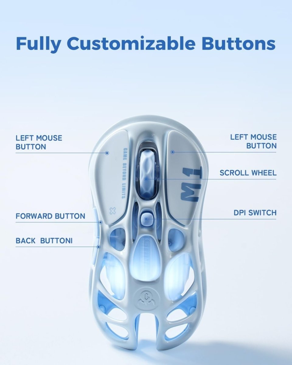 Wireless Gaming Mouse 26000 DPI Magnesium Alloy Ultra - Light RGB - Kwikley