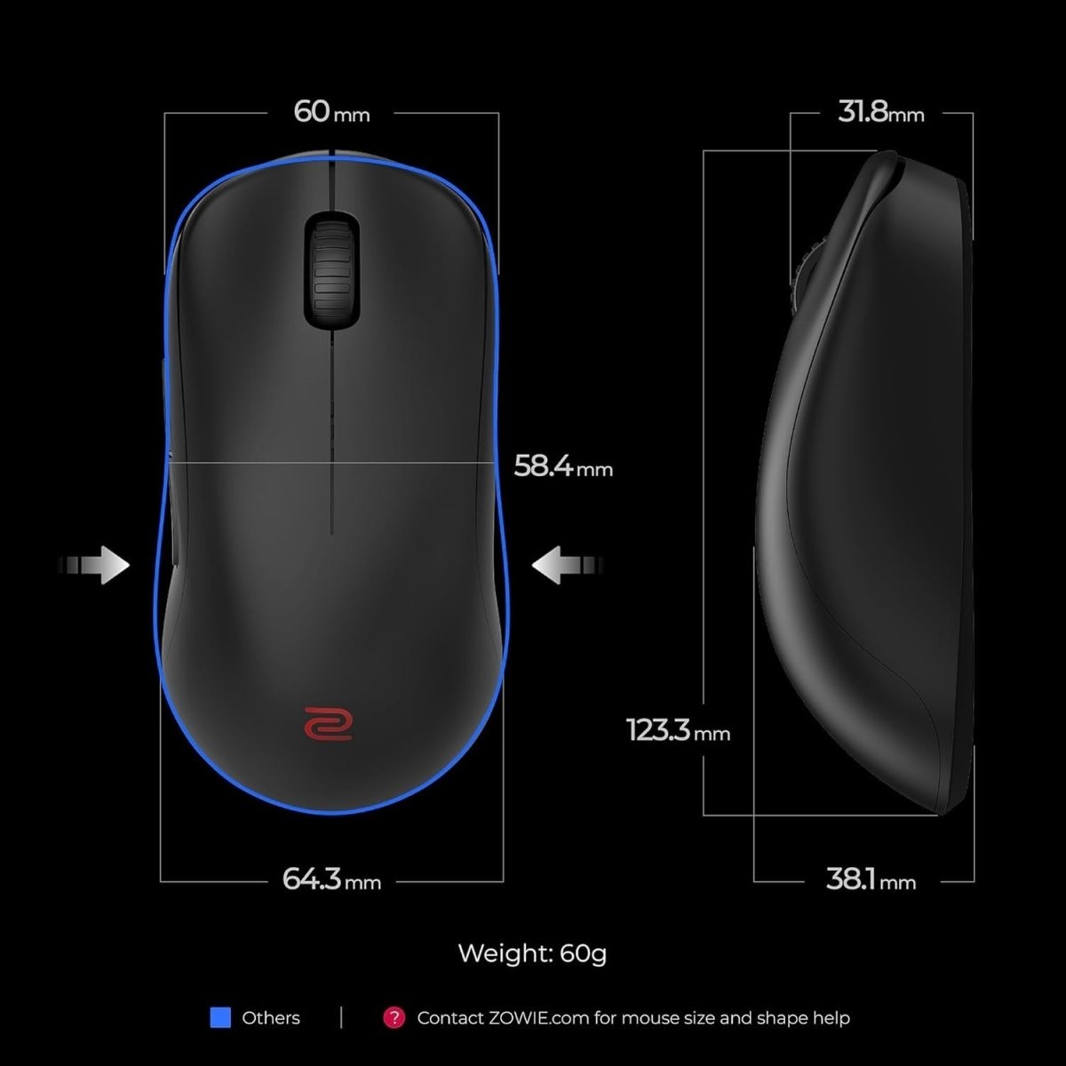 Wireless Gaming Mouse 4K 3950 Sensor 4000Hz eSports Black - Kwikley
