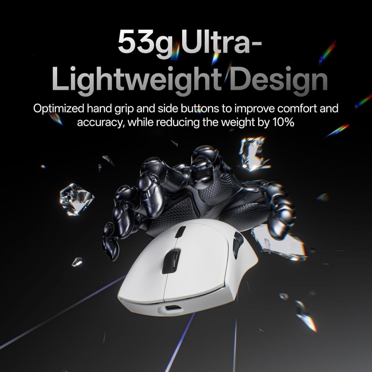 Wireless Gaming Mouse 8K 30K DPI 53g Lightweight 750H Battery - Kwikley