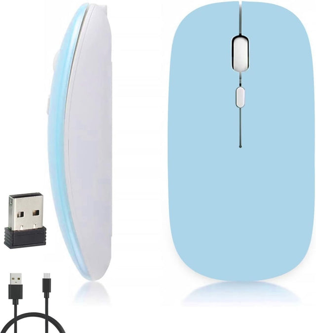 Wireless Mouse Bluetooth 2.4G Rechargeable Silent 1600DPI