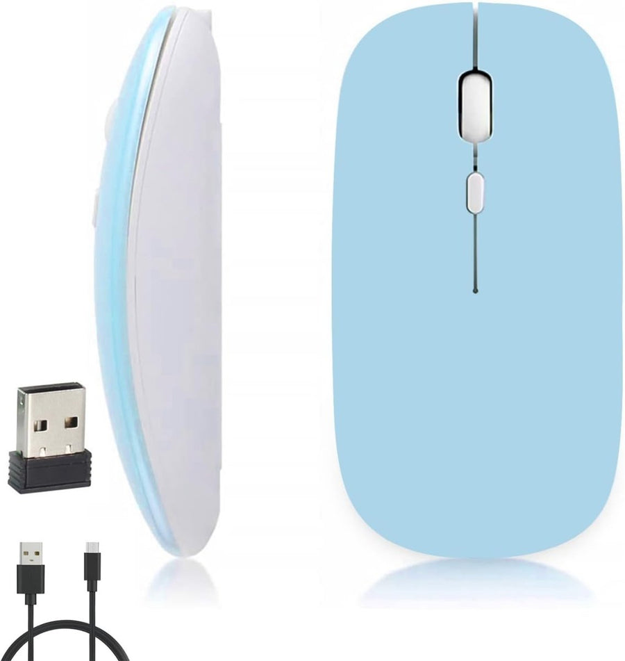 Wireless Mouse Bluetooth 2.4G Rechargeable Silent 1600DPI - Kwikley