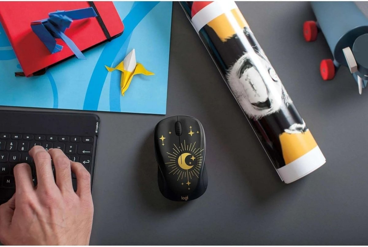 Wireless Optical Mouse 2.4GHz USB Silent Compact 10m Range - Kwikley