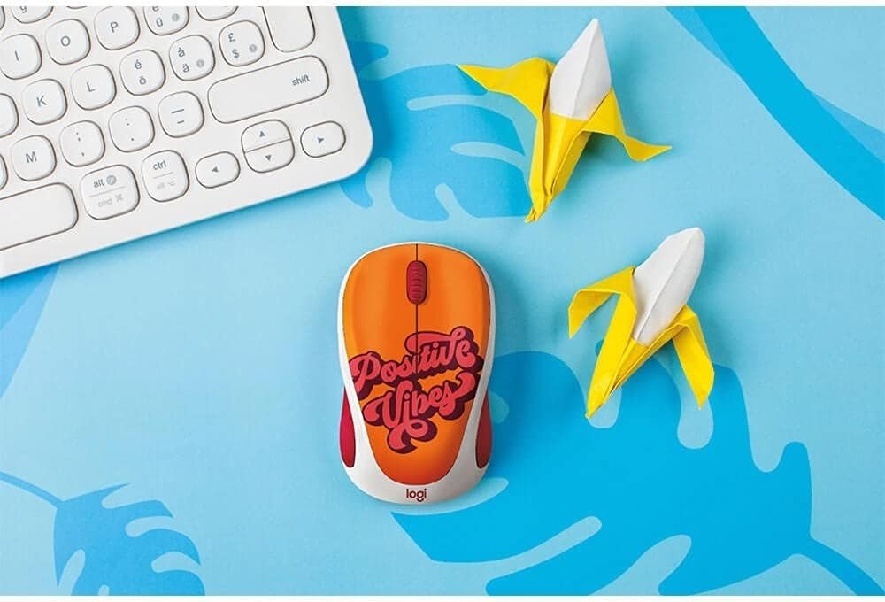 Wireless Optical USB Mouse 10m Range Lightweight Positive Vibes - Kwikley